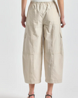 Ruth Poly Cotton Poplin Cropped Wide Leg Cargo