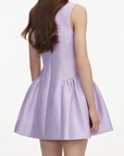 Lilac Taffeta Mini Dress