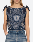 Emelina Print Sleeveless Top
