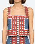 Stina Chambray Sleeveless Top