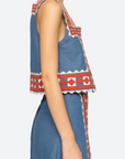 Stina Chambray Sleeveless Top