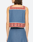 Stina Chambray Sleeveless Top
