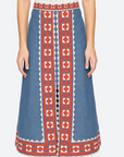Stina Chambray Midi Skirt