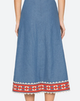Stina Chambray Midi Skirt