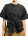 Boxy Tie Front Top