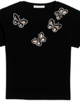 Cindy Embellished Cutout Tee