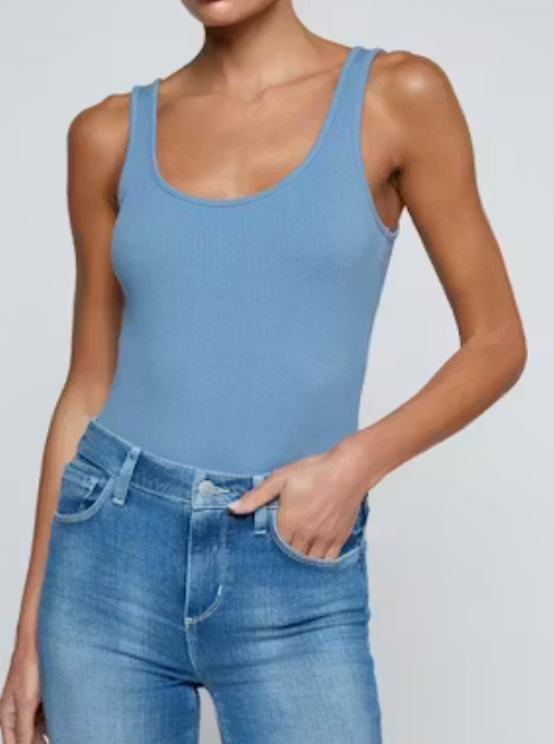 Nica Scoop Neck Tank Bodysuit
