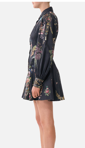 Short Button Front Shirt Dress