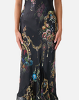V Neck Slip Dress with Flounce Hem