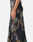 V Neck Slip Dress with Flounce Hem