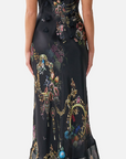 V Neck Slip Dress with Flounce Hem