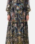 Shaped Waistband Dress with Gathered Sleeves