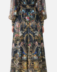 Shaped Waistband Dress with Gathered Sleeves