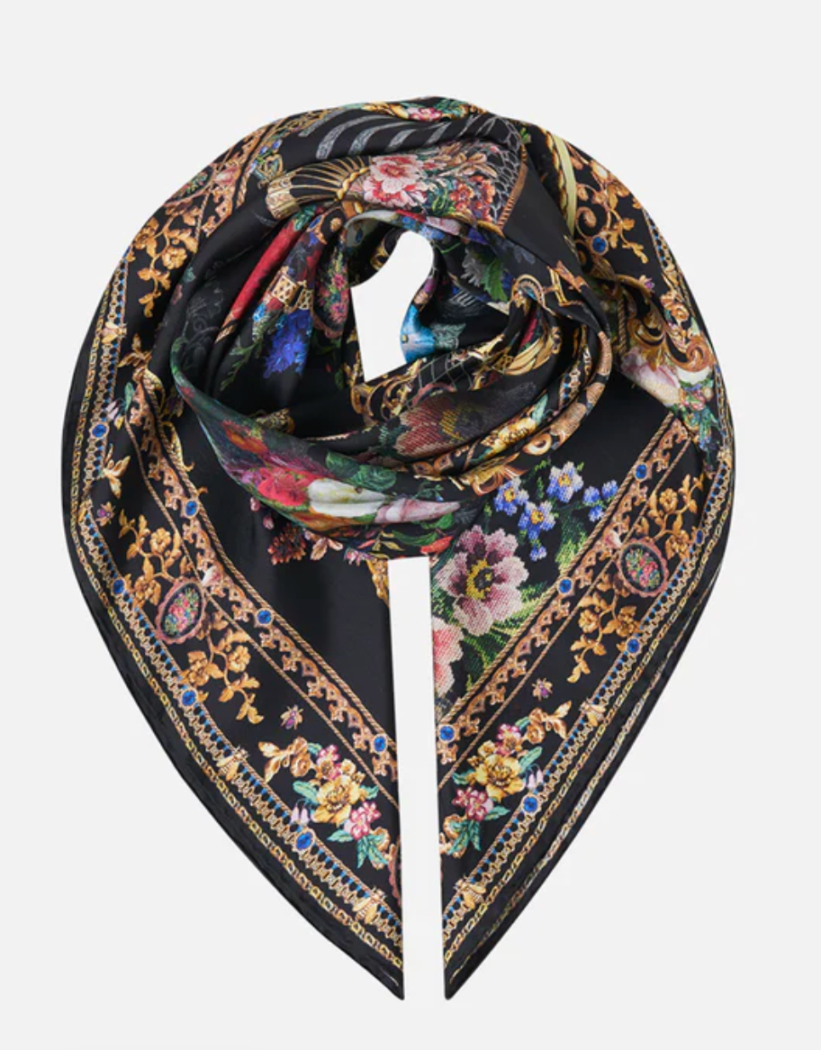 Printed Silk Twill Square Scarf