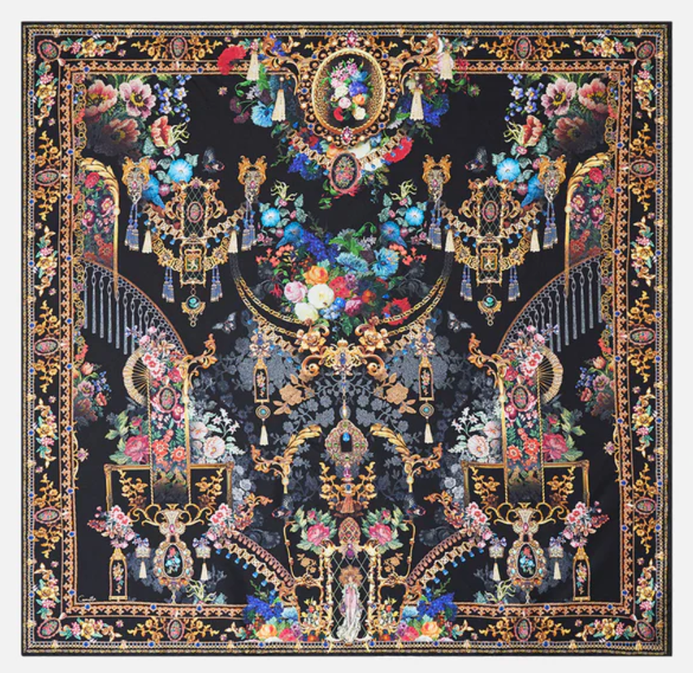 Printed Silk Twill Square Scarf