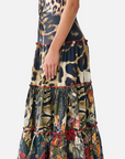 Cap Sleeve Twist Front Midi Dress