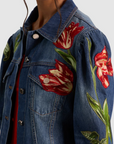 Elijah Embroidered Applique Denim Jacket