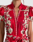 Cora Short Sleeve Tiered Maxi Shirt Dress