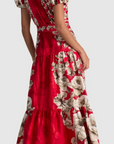 Cora Short Sleeve Tiered Maxi Shirt Dress