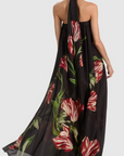 Maricela Strapless Voluminous Maxi Dress