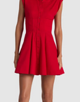 Kim Paneled Corset Flared Mini Shirt Dress