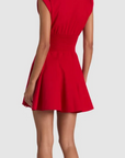 Kim Paneled Corset Flared Mini Shirt Dress