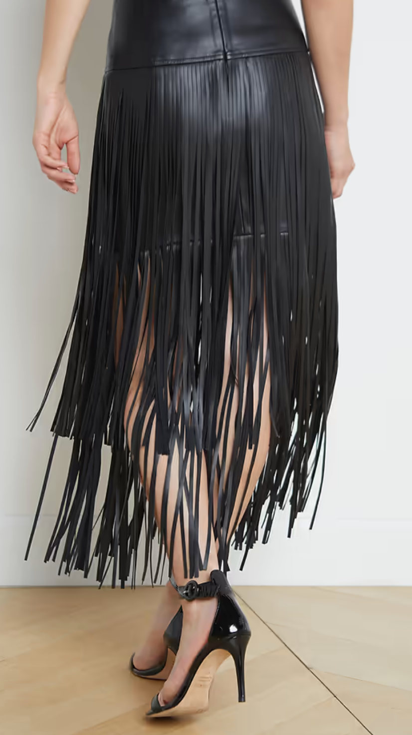 Karoline Maxi Fringe Skirt
