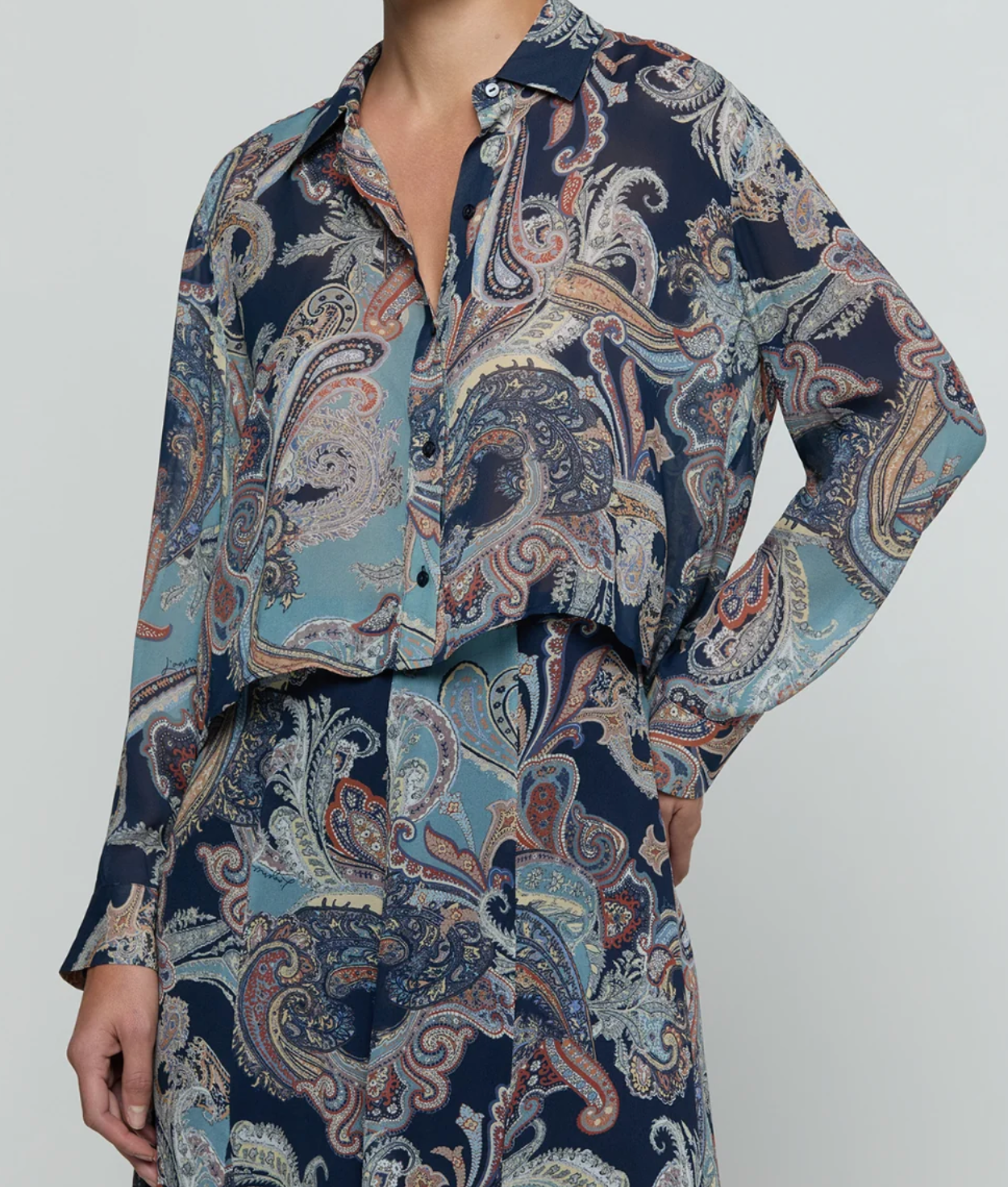Cosette Crop Hi Low Shirt