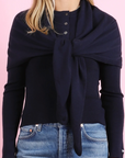 Jane Henley Sweater w Scarf