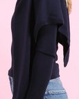 Jane Henley Sweater w Scarf