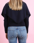 Jane Henley Sweater w Scarf