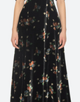 Leda Velvet Puff Sleeve Midi Dress