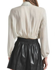 Emily Baby Dot Print Georgette Tie Neck Blouse