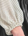 Emily Baby Dot Print Georgette Tie Neck Blouse