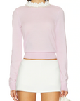 Pink Flower Light Knit Jumper