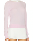Pink Flower Light Knit Jumper