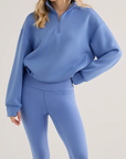 Sian Cropped Half Zip Sweat