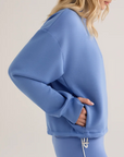 Sian Cropped Half Zip Sweat