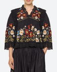 Ruwa Embroidered V-Neck Top