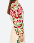 Wilhelmina Embroidered Long Sleeve Top