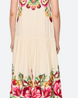 Wilhelmina Embroidered Sleeveless Midi Dress