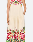 Wilhelmina Embroidered Sleeveless Midi Dress