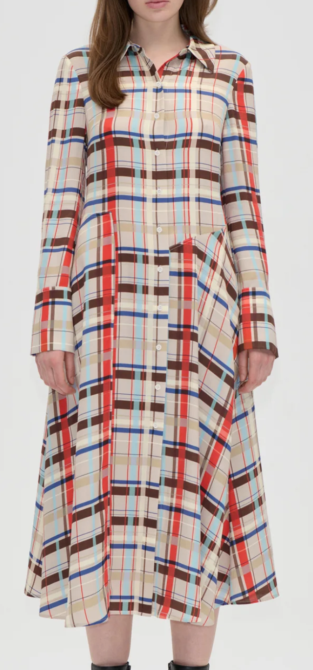 Front Placket Midi Polo Dress