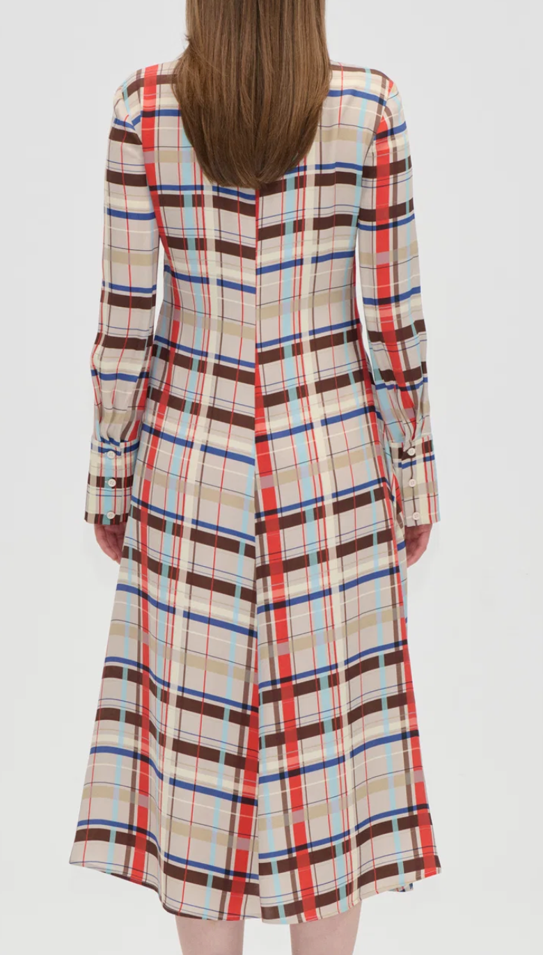 Front Placket Midi Polo Dress