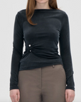 Boatneck Draped Top