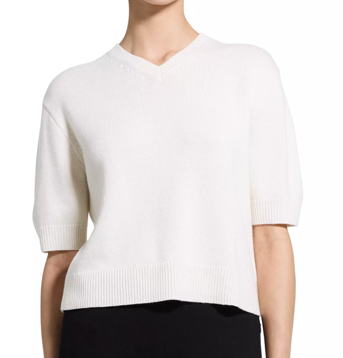 Crop V Tee