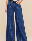 Lestat High Rise Seamed Wide Leg