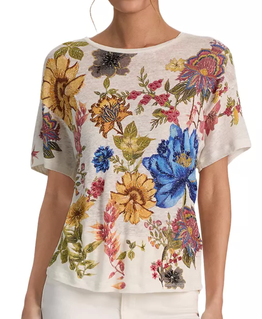 Evan Embellished Oversized Tee