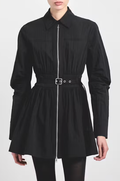 Ethan Crinkle Cotton Nylon Blend Mini Dress