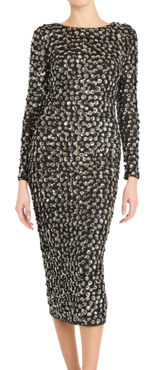 Abbygail Sequin Midi Dress